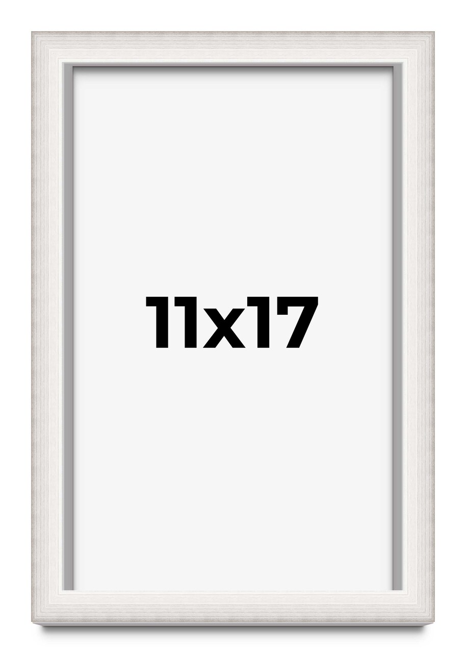 11x17 Shadow Box 1.5" Depth Picture Frame with UV-Resistant Acrylic & Acid Free Backing, Available in 5 Finishes - Black, Brown, Gold, Silver, White